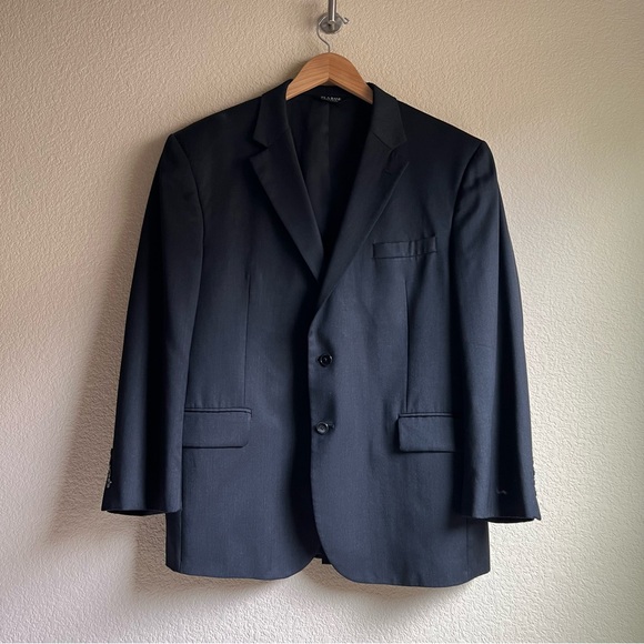 JoS. A. Bank Traveler's Collection 100% Wool Black Sportscoat Blazer 42S - Picture 1 of 13